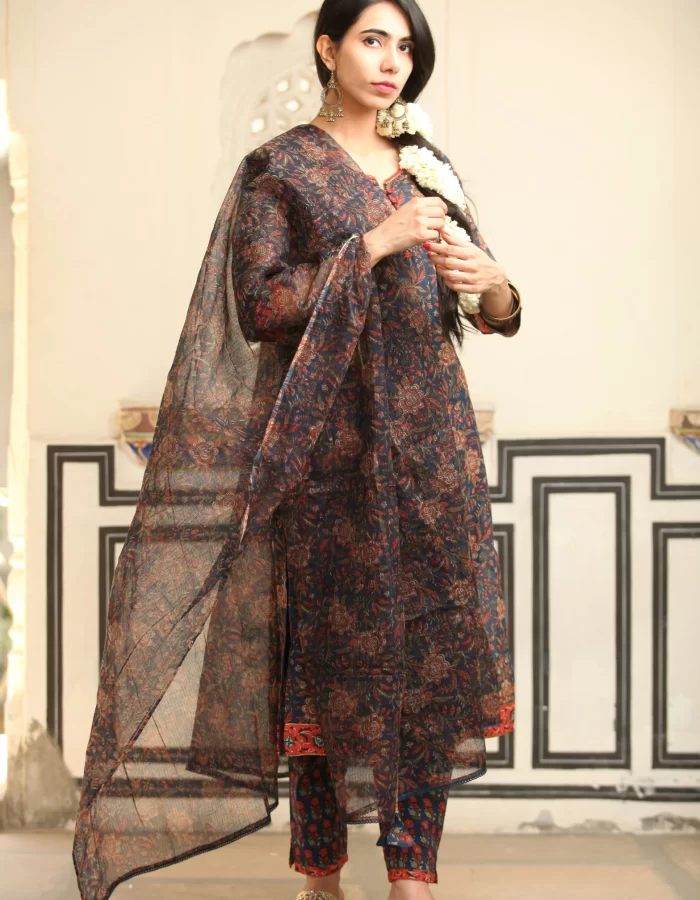 Rajnandini Women Cotton Printed Readymade Salwar Suit